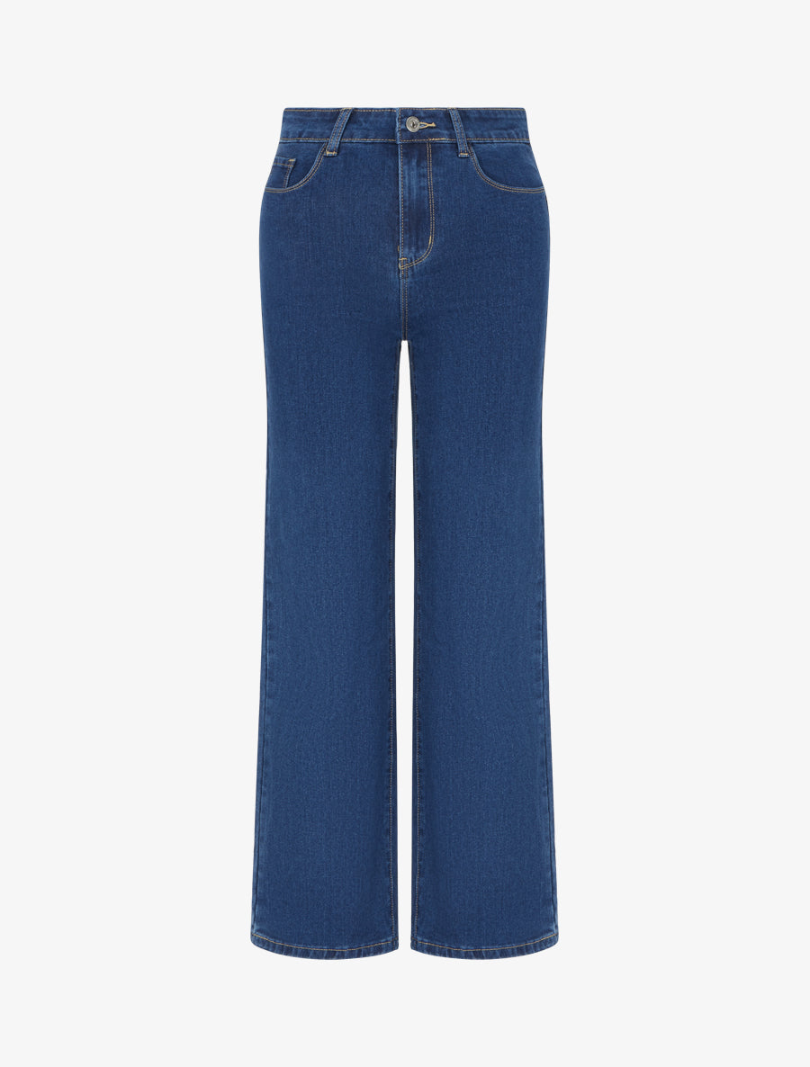 Jean basique coupe droite - Bleu - 1
