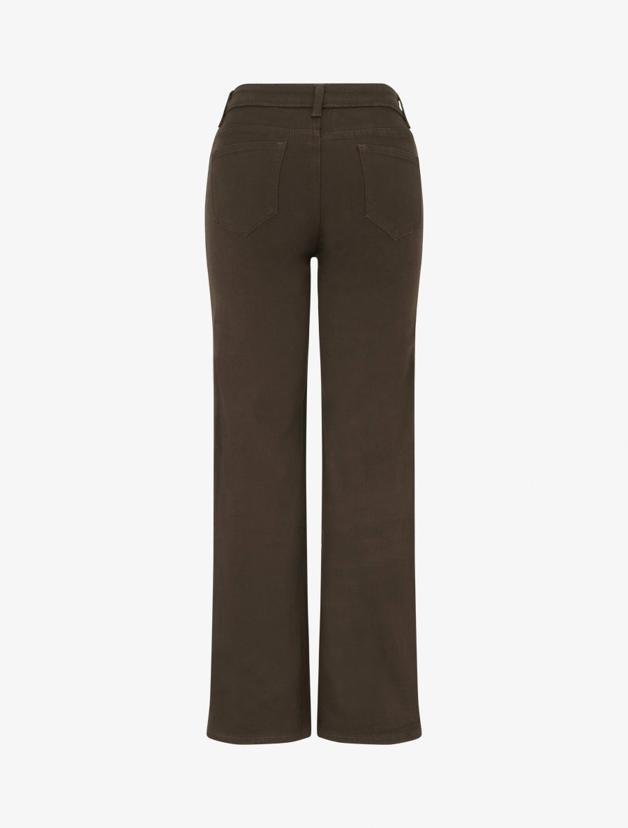 Jean wide leg coupe droite - Marron - 2
