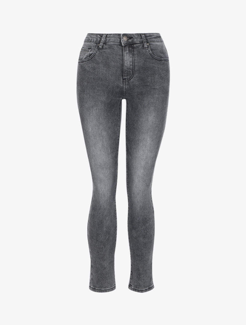 Jean slim effet blanchi - Anthracite - 1