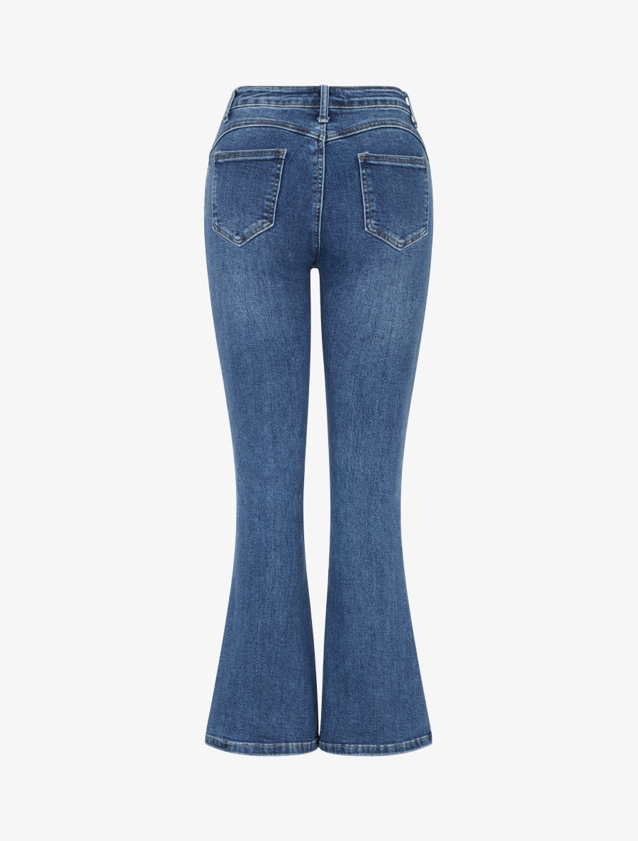 Jean standard coupe flare - Bleu - 2