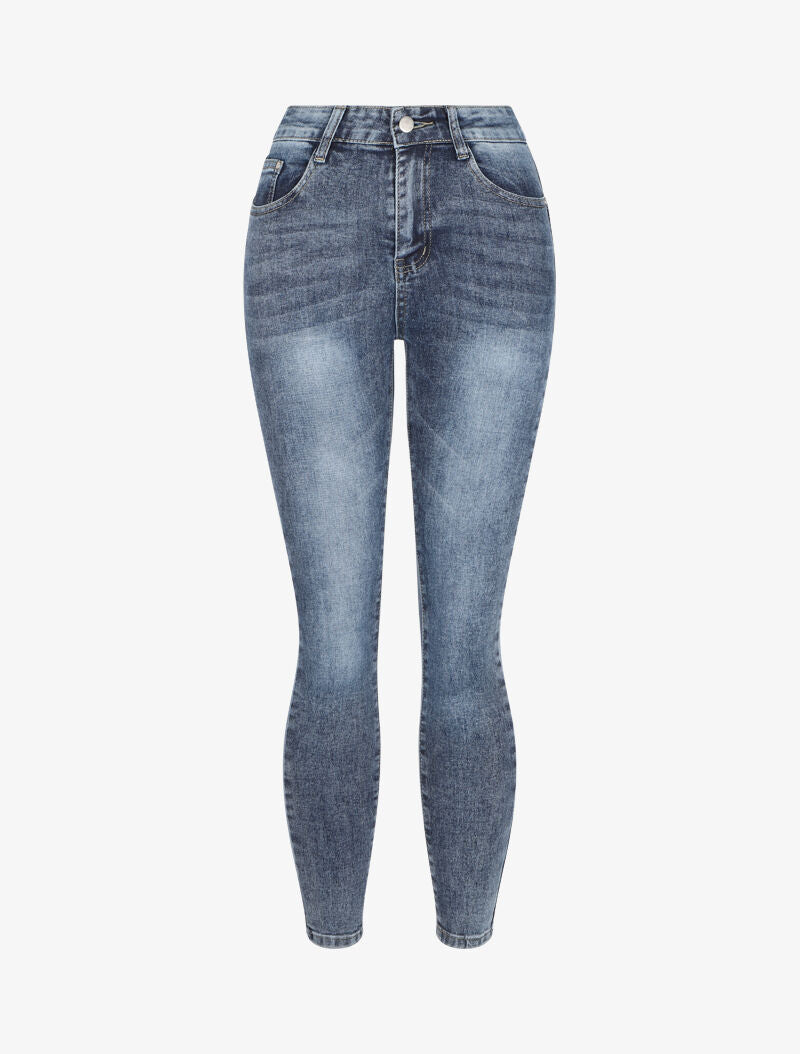 Jean skinny à taille standard - Bleu denim - 1