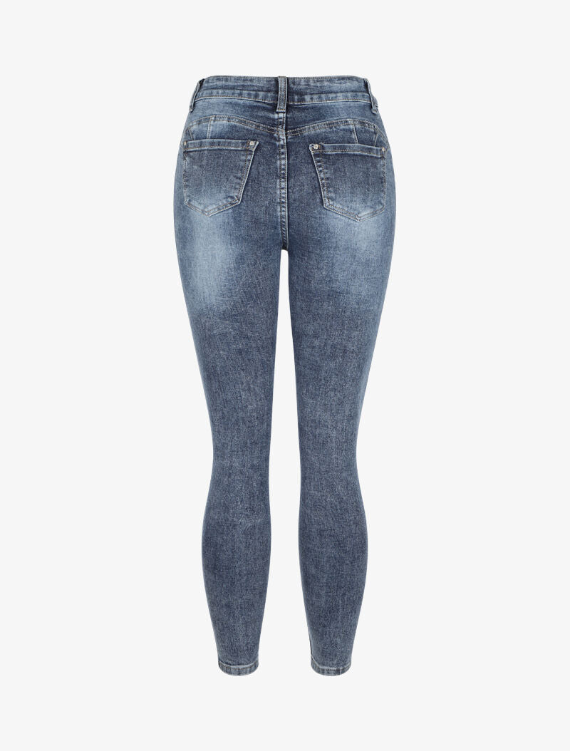 Jean skinny à taille standard - Bleu denim - 2
