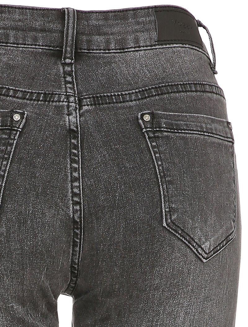 Jean stretch droit délavé - Anthracite - 3