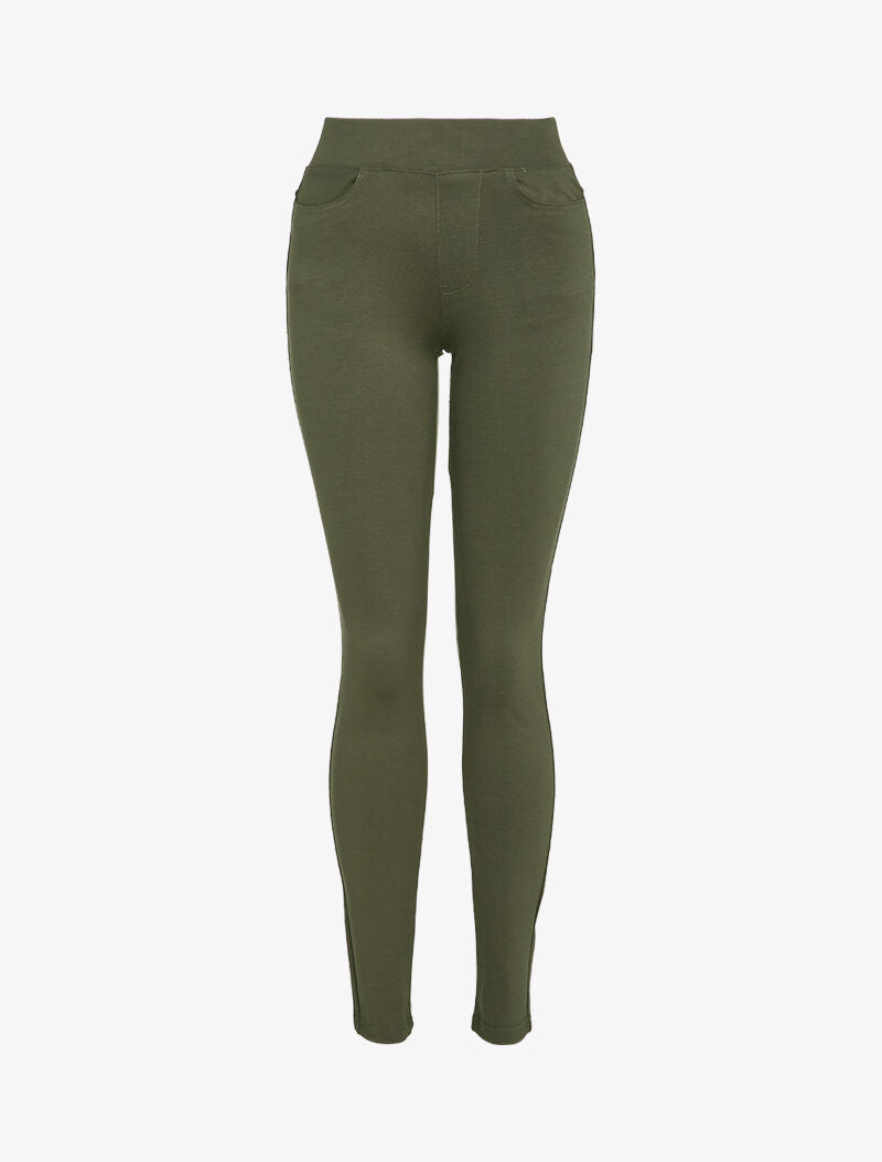 Legging uni à poches - Kaki - 4