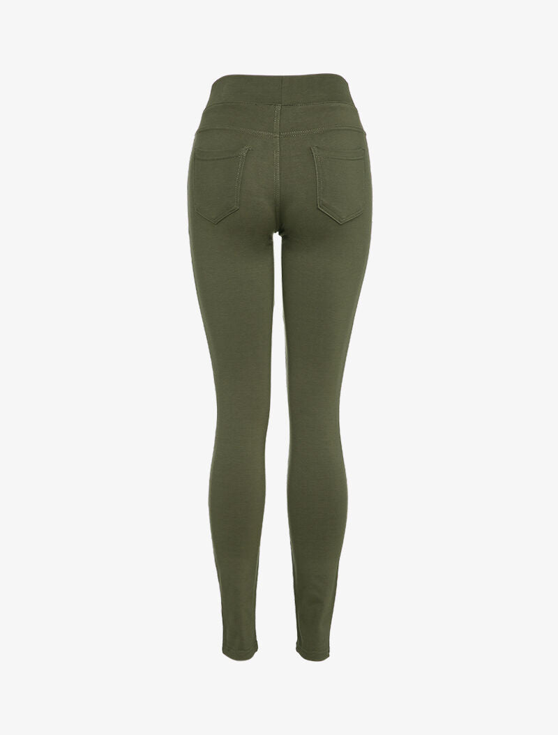 Legging uni à poches - Kaki - 2