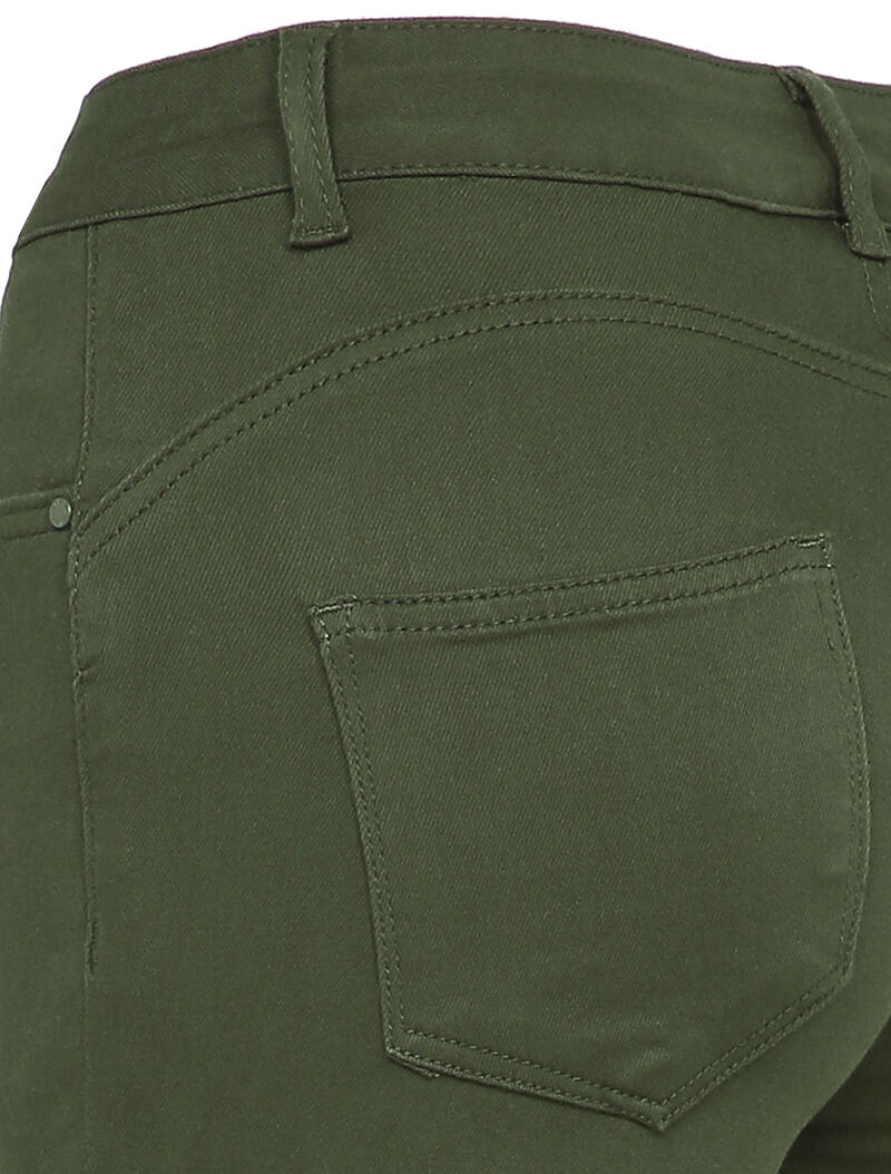 Jean skinny boutonné - Kaki - 3