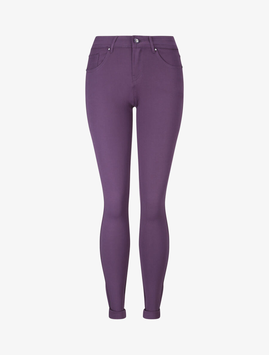 Pantalon ultra skinny uni - Violet - 1