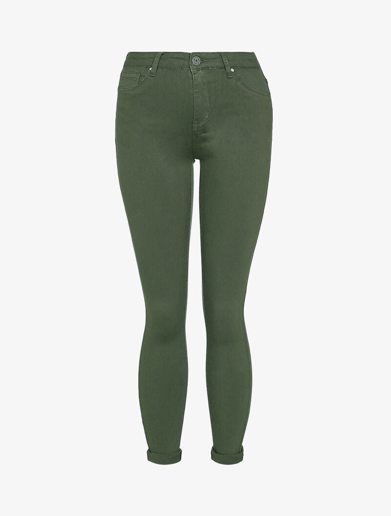 Jean skinny uni casual - Kaki - 1