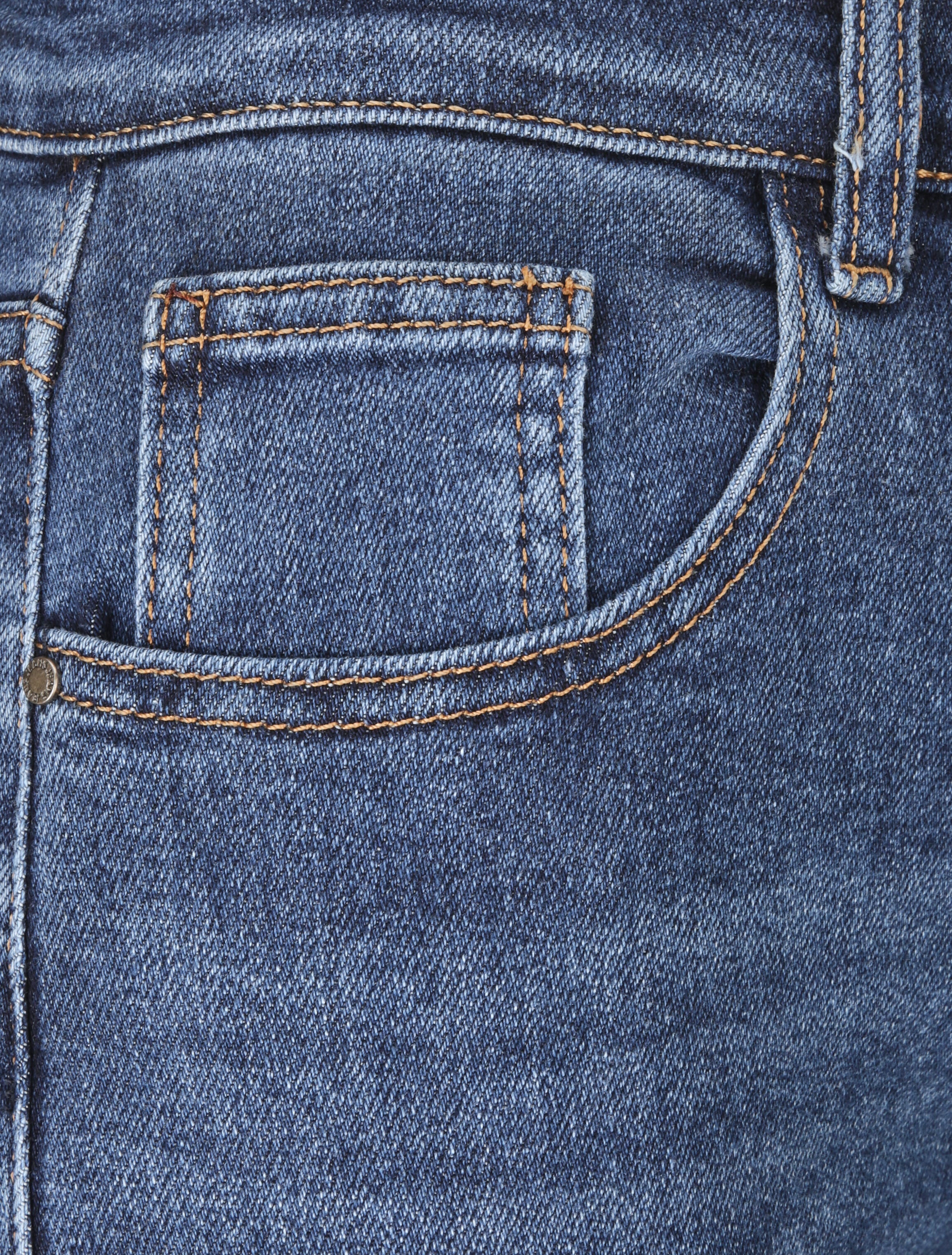 Jeans mom à fermeture boutonnée - Bleu denim - 3
