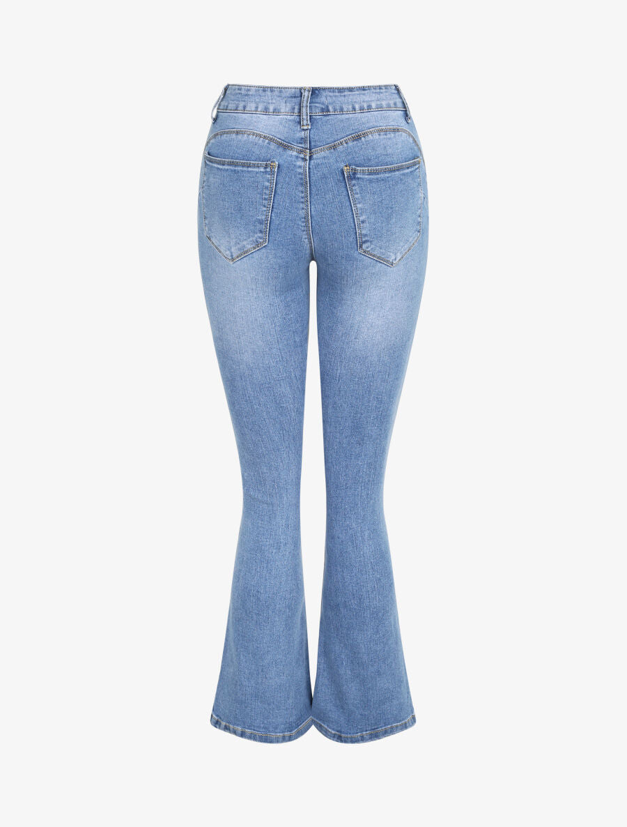 Jean push up coupe flare - Bleu clair - 2
