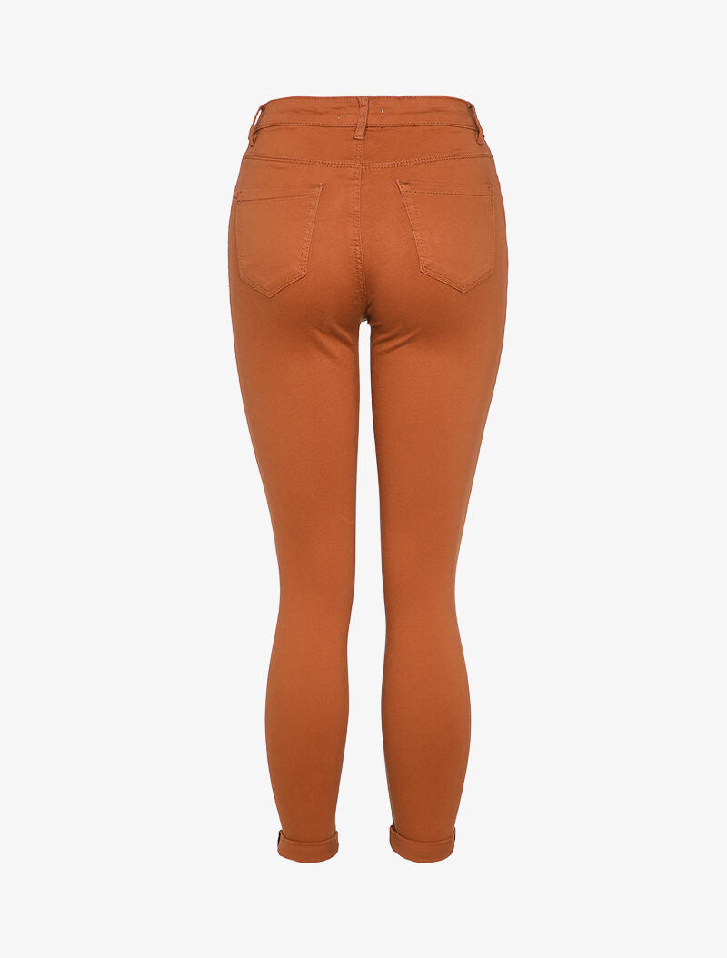 Jean skinny uni casual - Rouille - 2