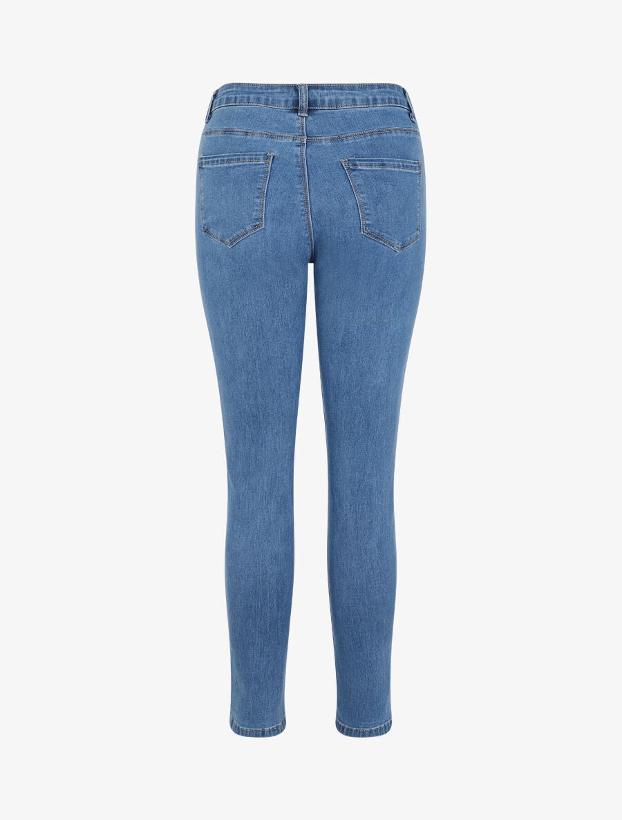 Jean skinny grande taille uni - Bleu clair - 2