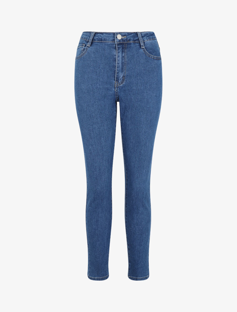 Jean slim uni grande taille - Bleu denim - 1