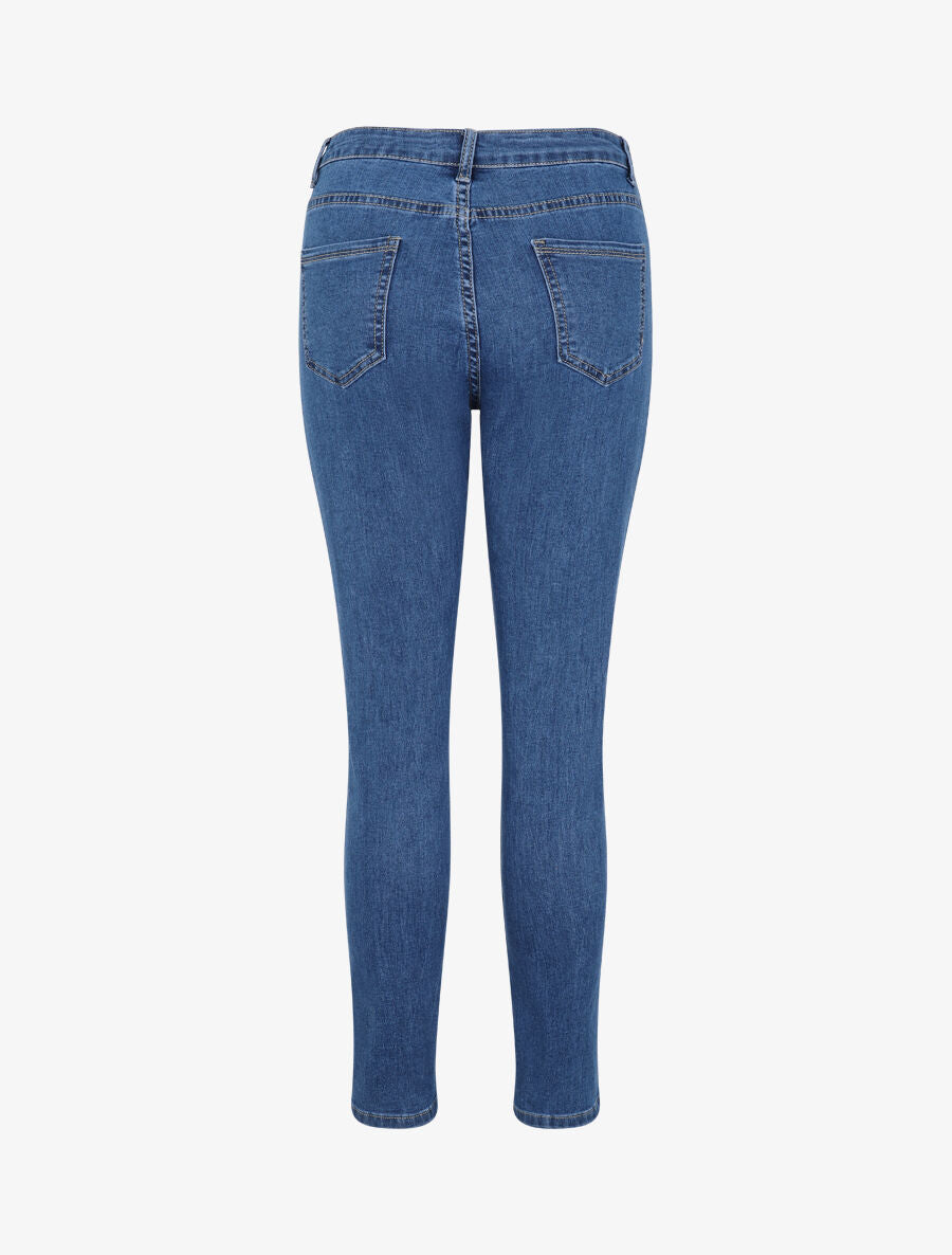 Jean slim uni grande taille - Bleu denim - 2