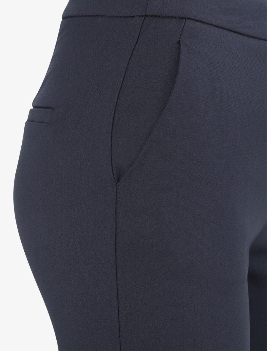 Pantalon droit uni - Marine - 3