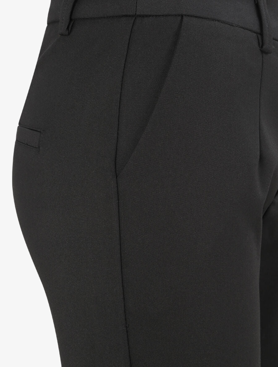 Pantalon unie coupe slim - Noir - 3