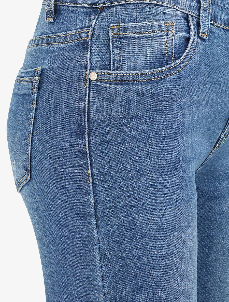Jean skinny taille haute et stretch - Bleu - 3