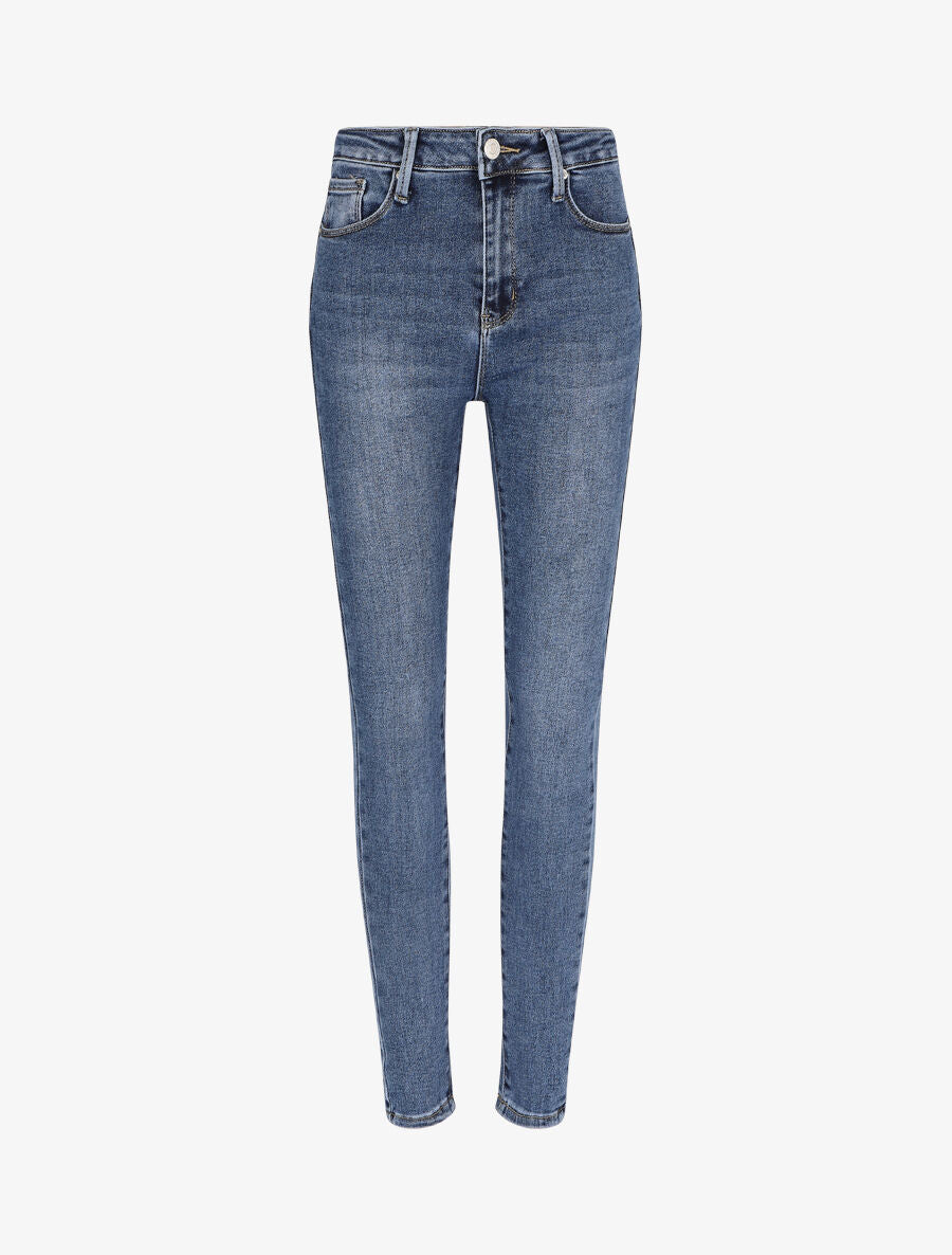 Jean skinny push up à taille standard - Bleu - 4