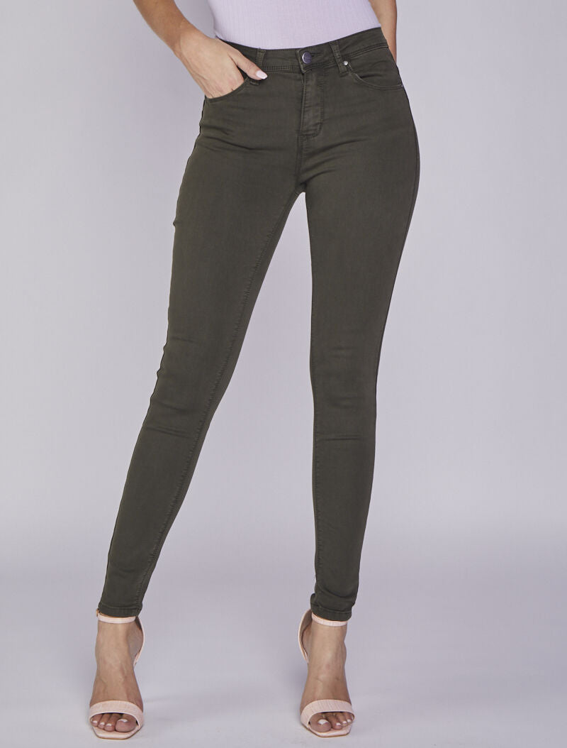 Jean skinny taille standard - Kaki - 5