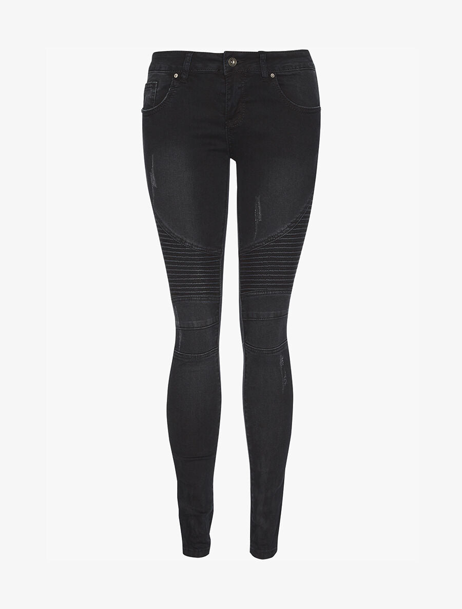 Jean cuisses matelassées - noir - 3