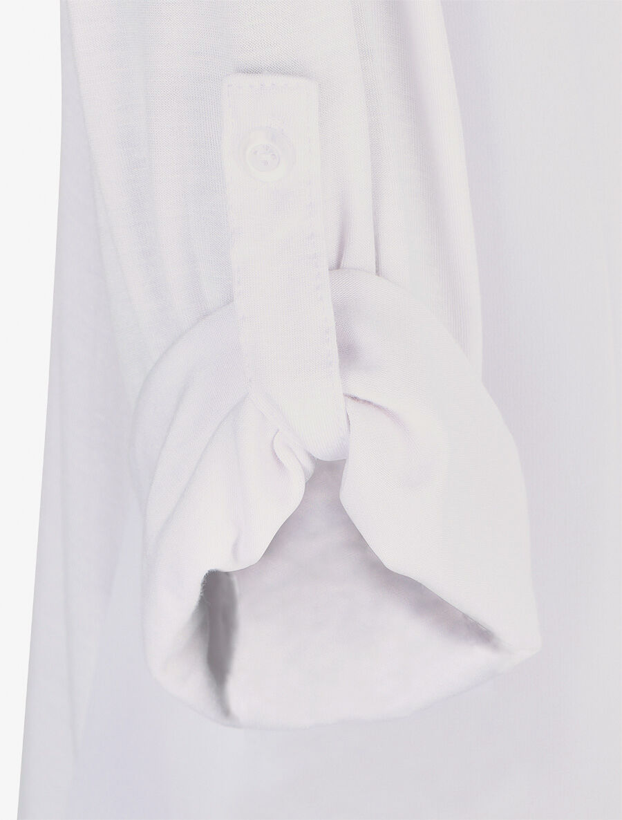 Tunique asymétrique grande taille - Blanc - 3