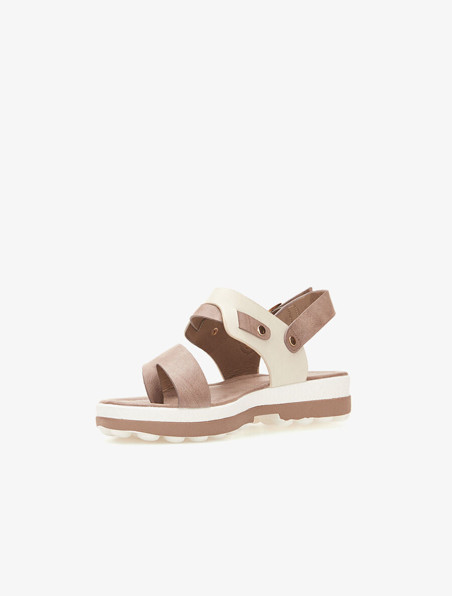 Nu-pieds asymétriques à entredoigt - Taupe - 3
