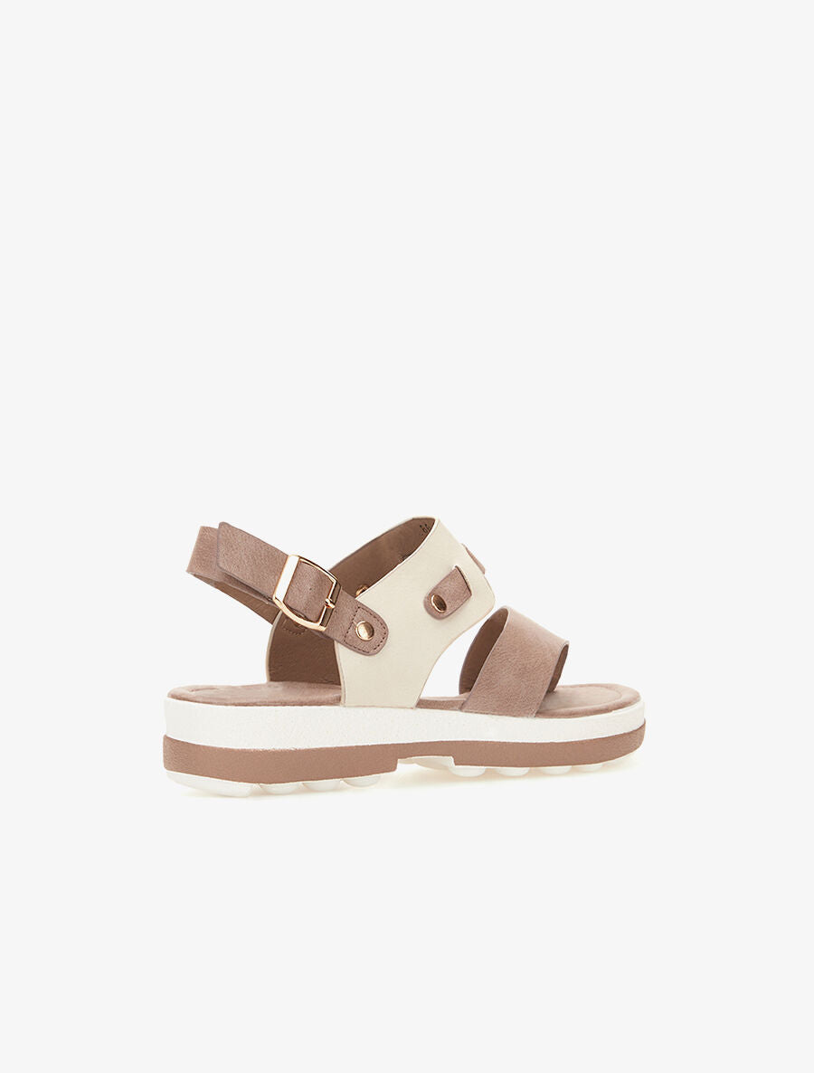 Nu-pieds asymétriques à entredoigt - Taupe - 4