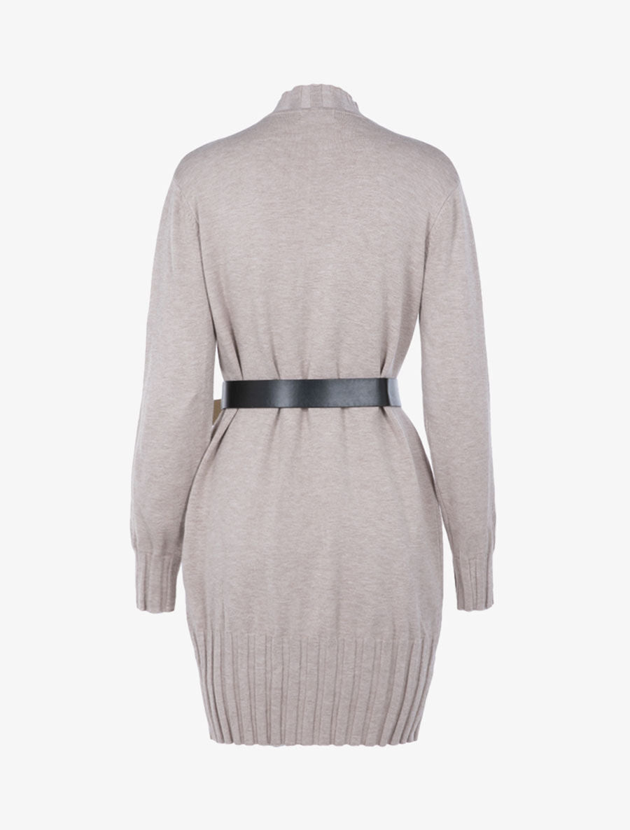 Robe-pull stretch coupe boule - Beige - 2
