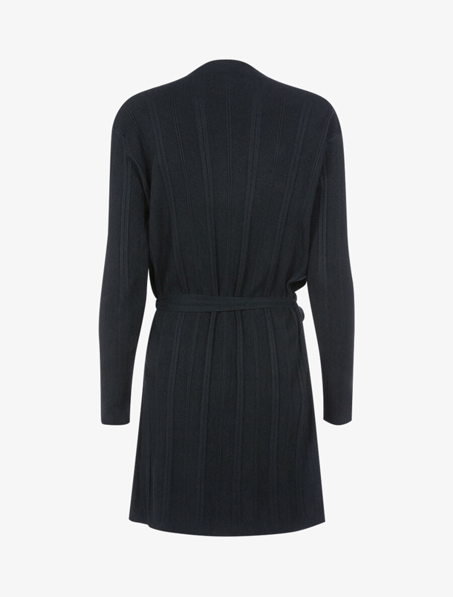 Robe pull ceinturée - Noir - 2