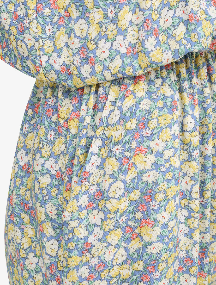 Combishort à imprimé floral - Bleu - 3
