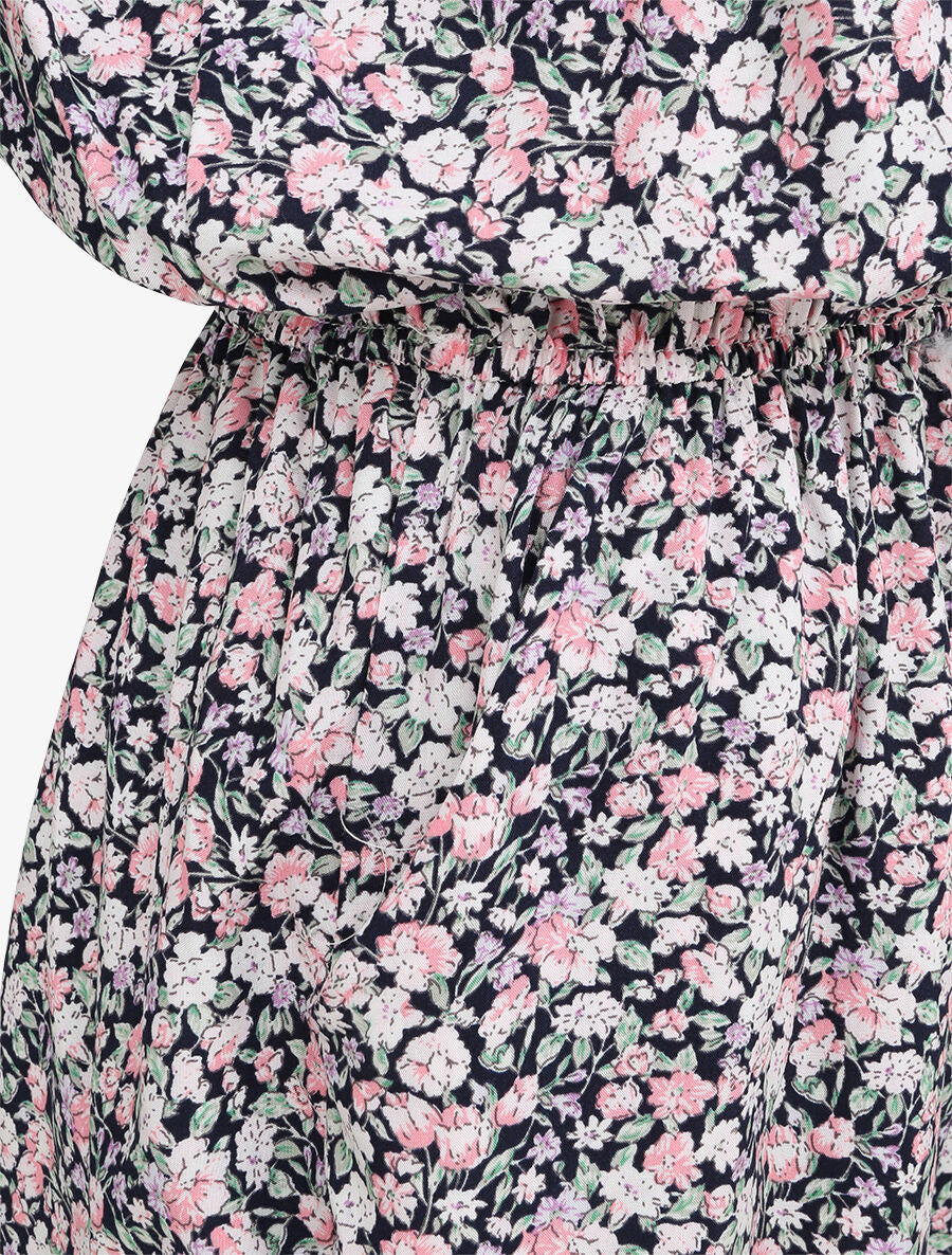 Combishort à imprimé floral - Bleu nuit - 3