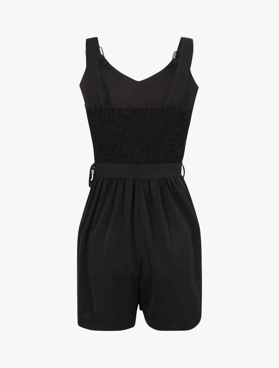Combishort fluide unie - Noir - 2