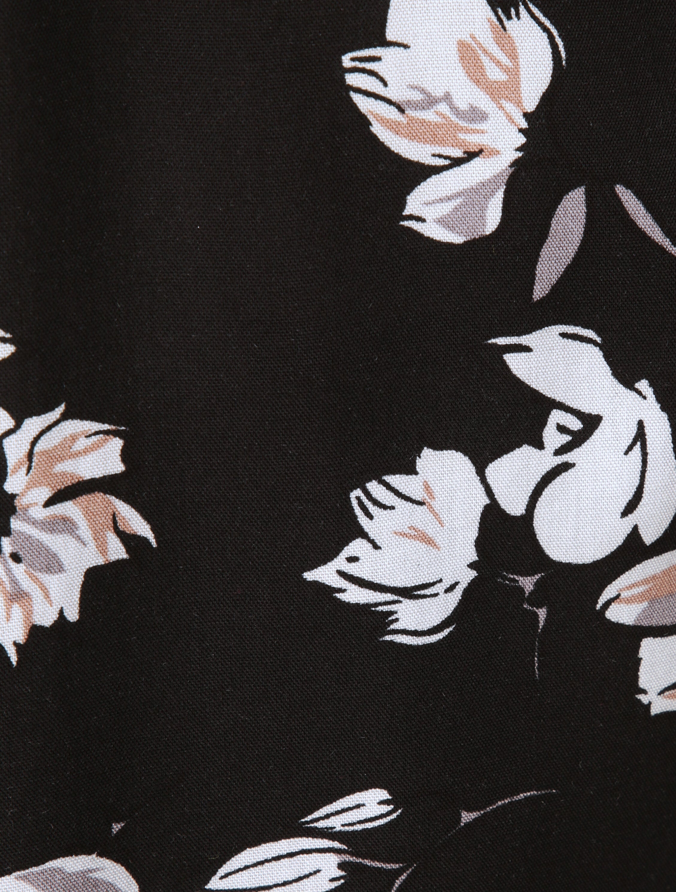 Short fluide imprimé tulipes - Noir - 4
