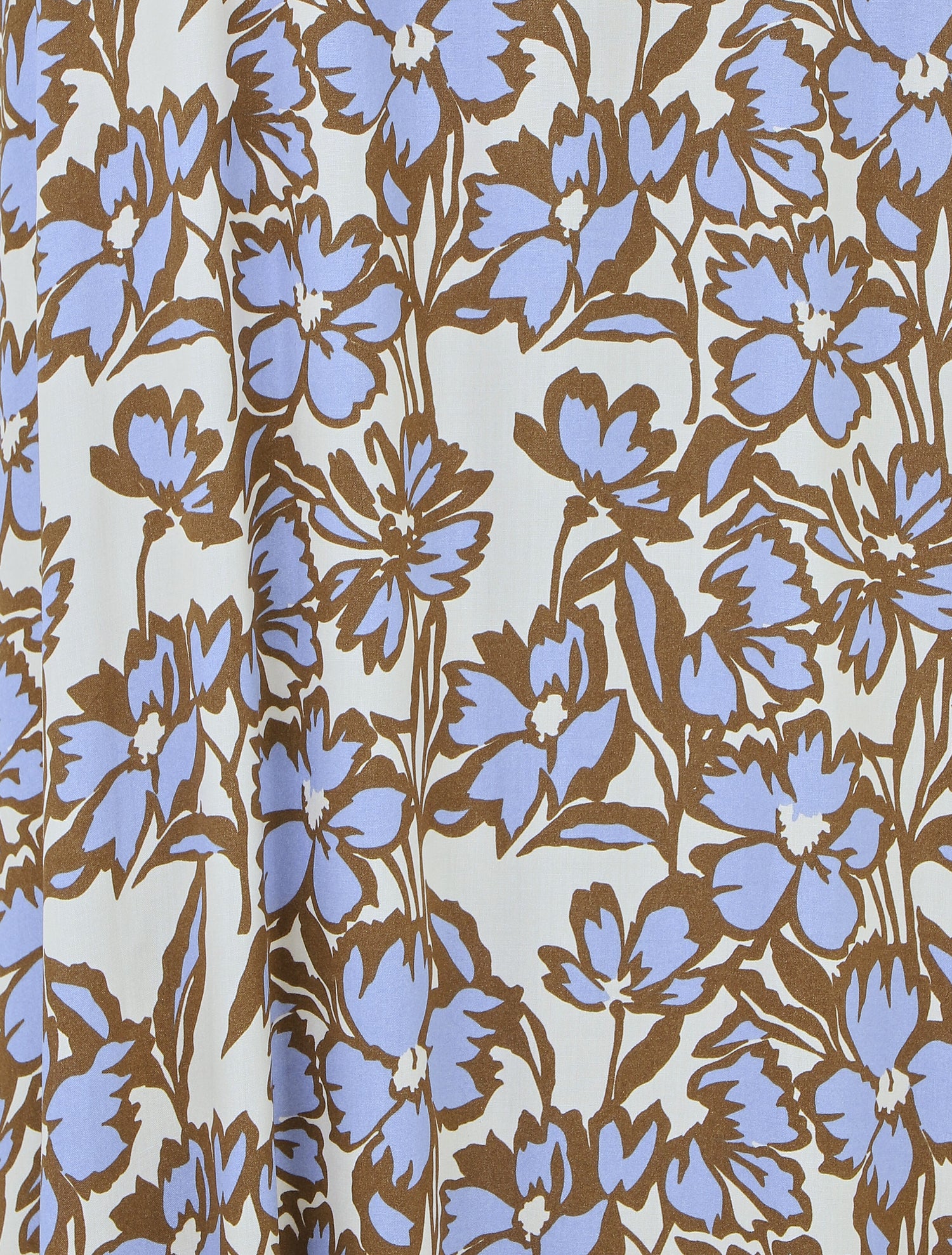 Jupe longue élastiquée à imprimé fleuri - Beige - 3