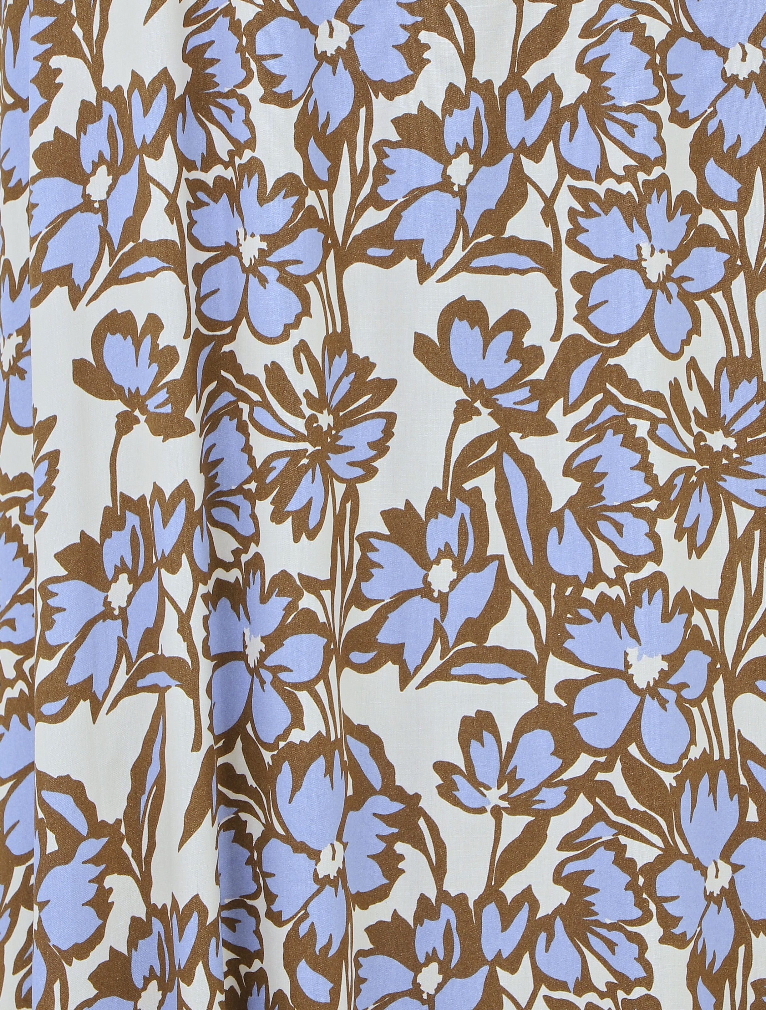 Jupe longue élastiquée à imprimé fleuri - Beige - 3