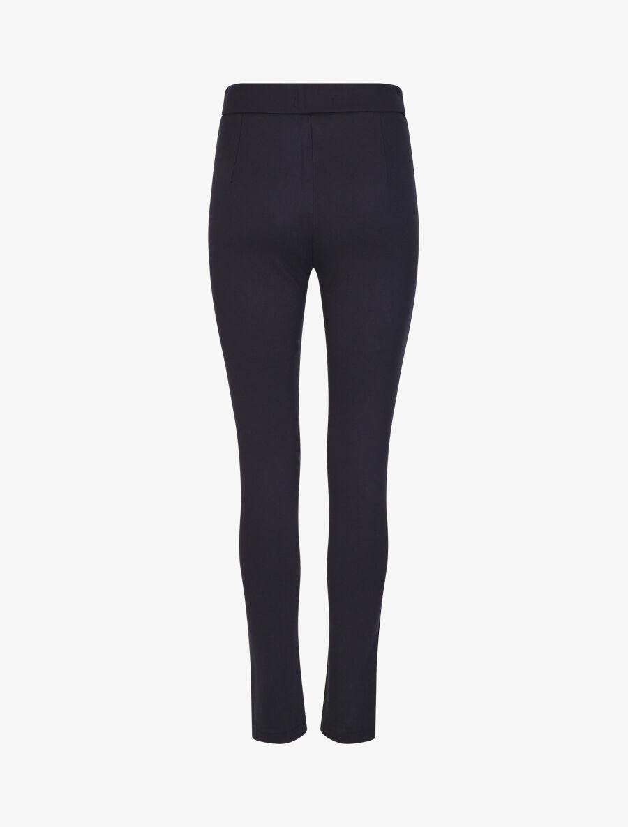 Pantalon slim à taille haute - Marine - 2