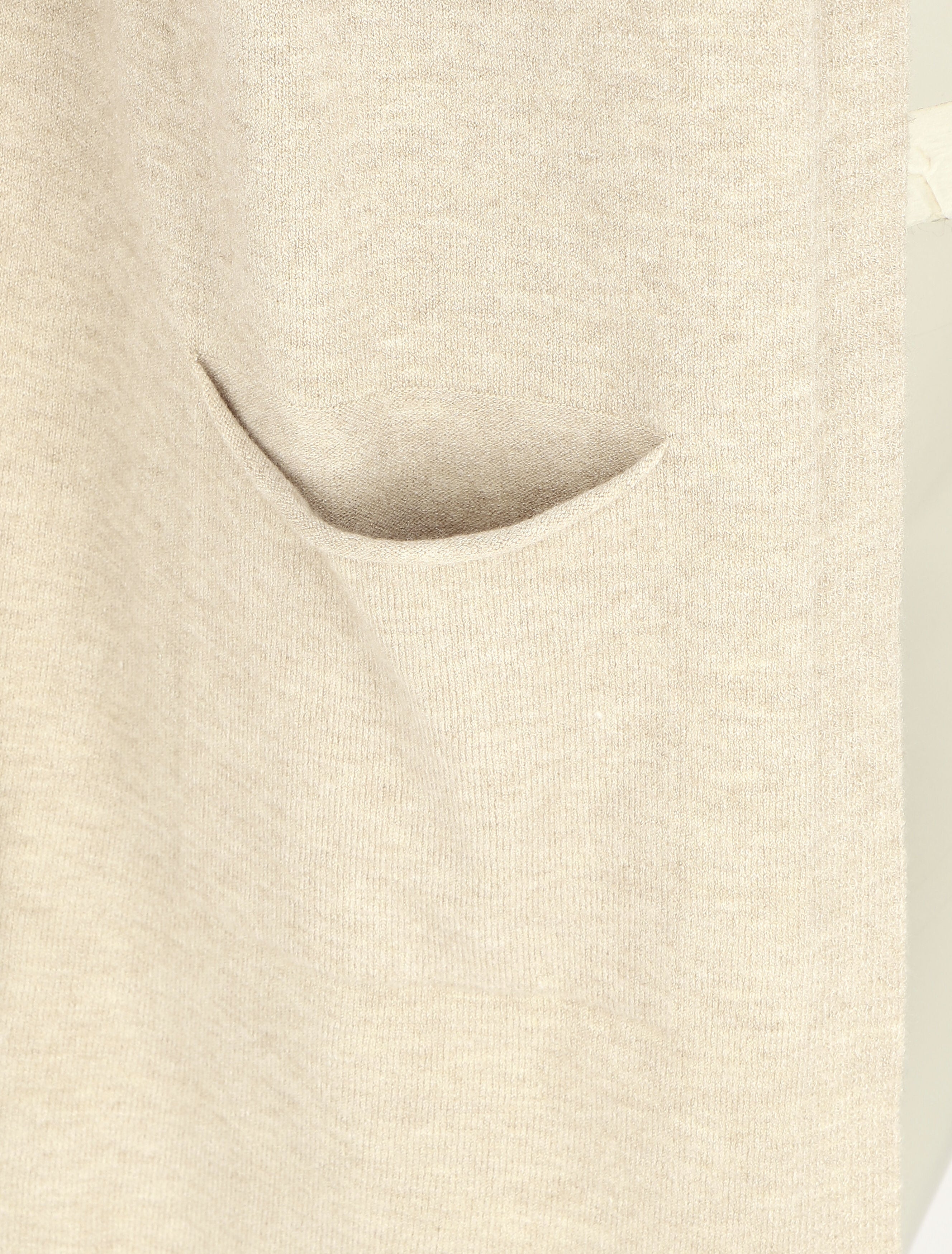 Gilet mi-long à capuche - Beige - 3