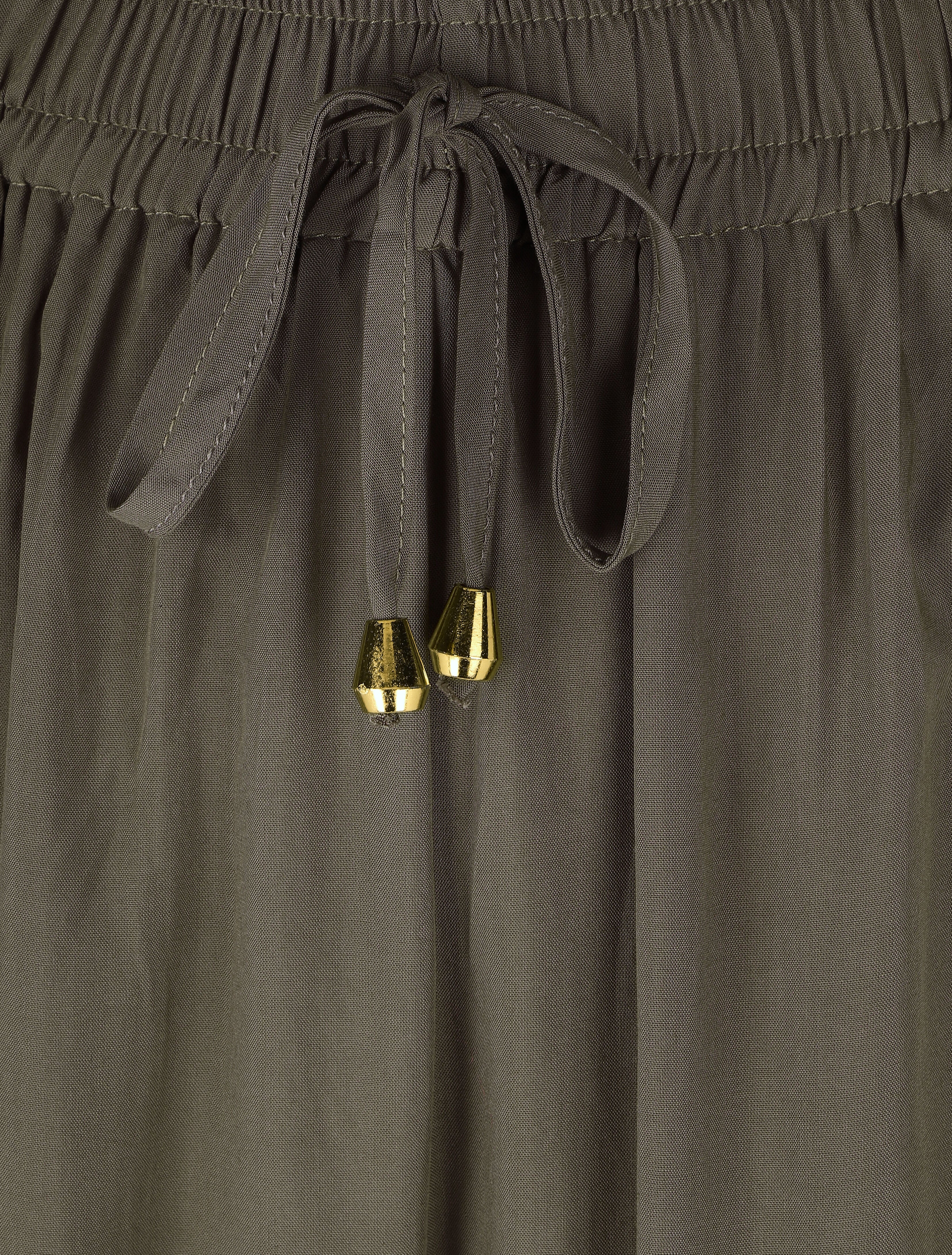 Pantalon ample à taille élastiquée - Kaki - 3