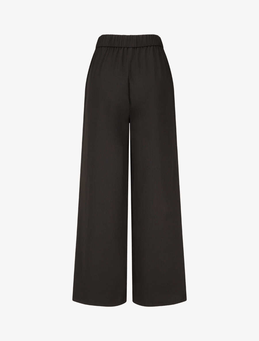 Pantalon ample taille haute à boucle fantaisie - Noir - 2