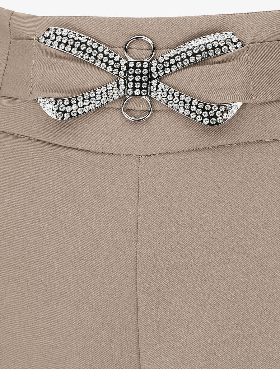 Pantalon ample à boucle style noeud - Taupe - 3