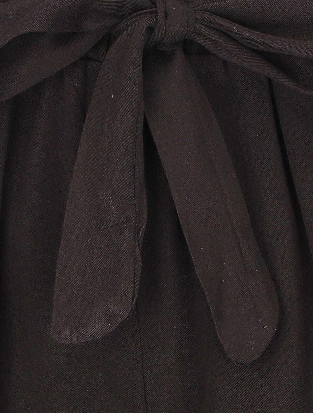 Short fluide uni et ceinturé - Noir - 3