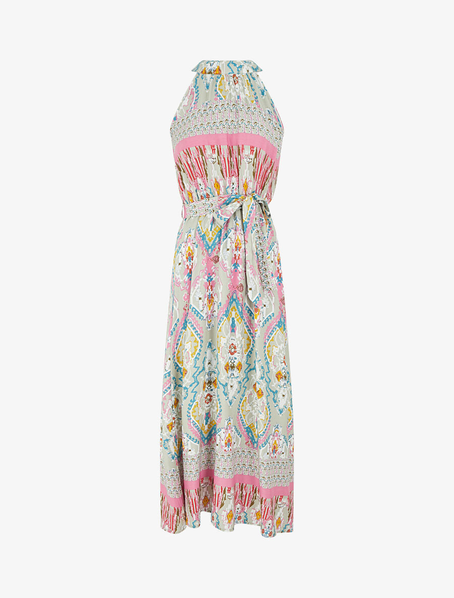 Robe longue à col américain - Gris - 5