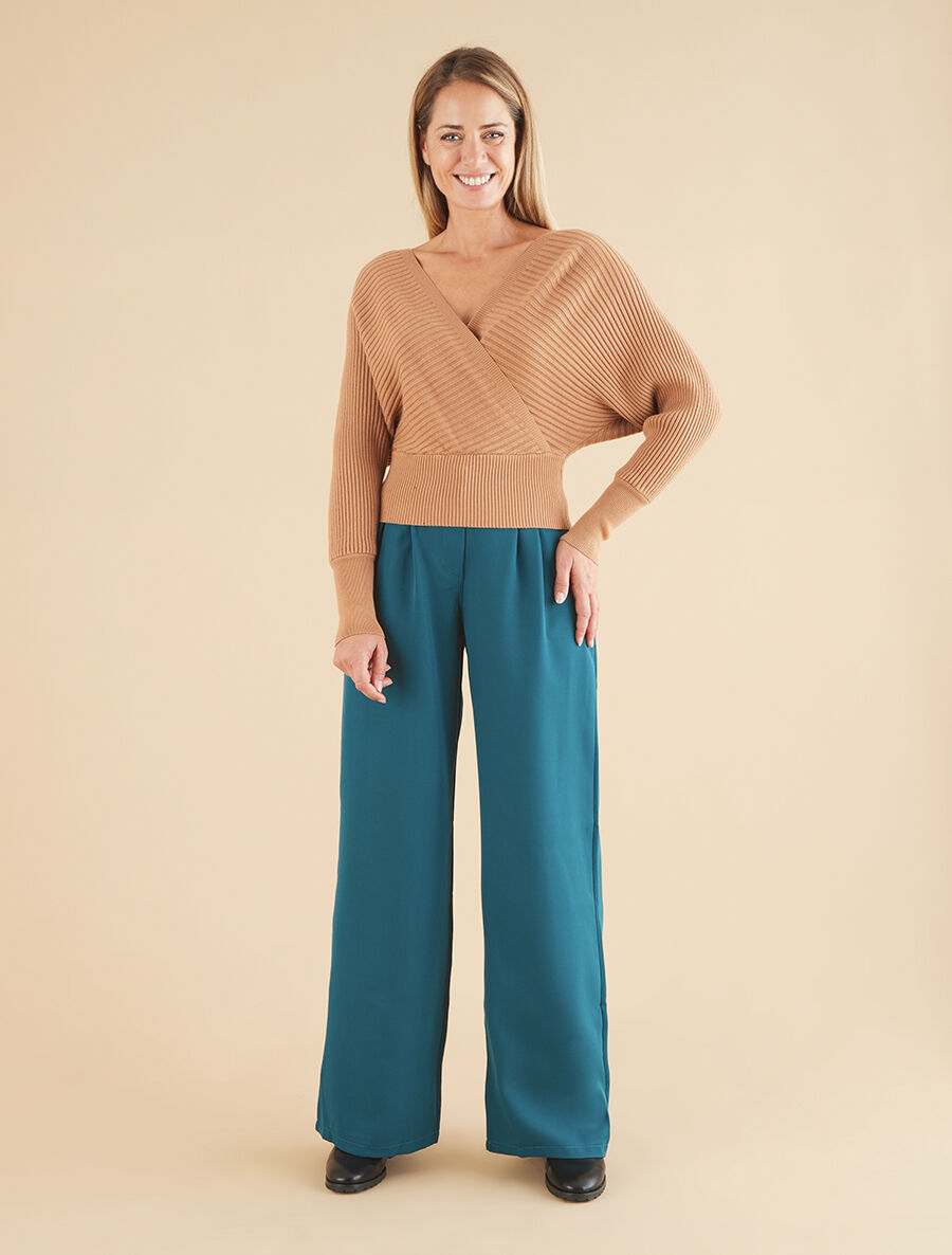 Pull cache-coeur et nœud au dos - Camel - 4