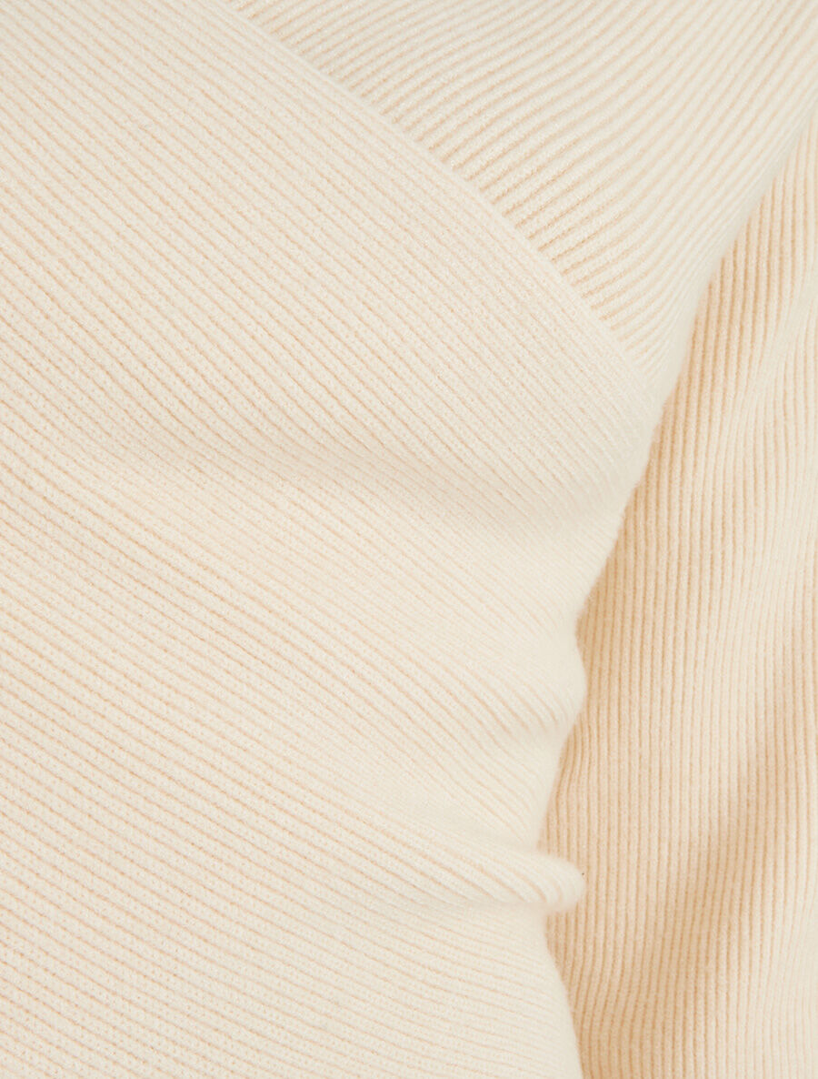 Pull cache-coeur et bas asymétrique - Beige - 3