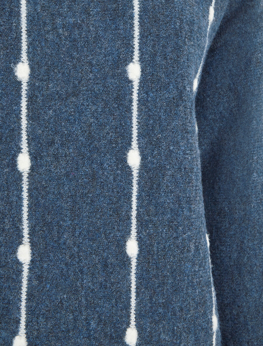 Pull droit à rayures fantaisies - Bleu - 3