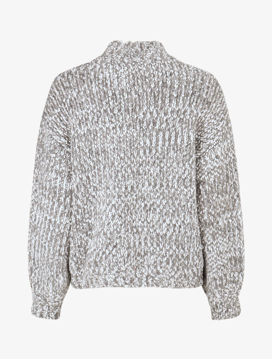 Pull en maille effet moucheté - Gris - 2