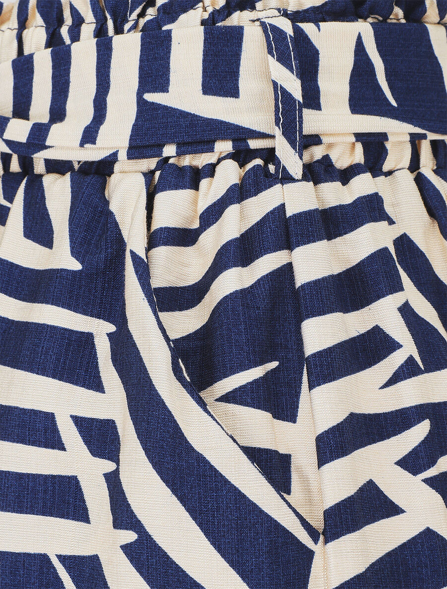 Short paper bag imprimé tropical - Marine - 3