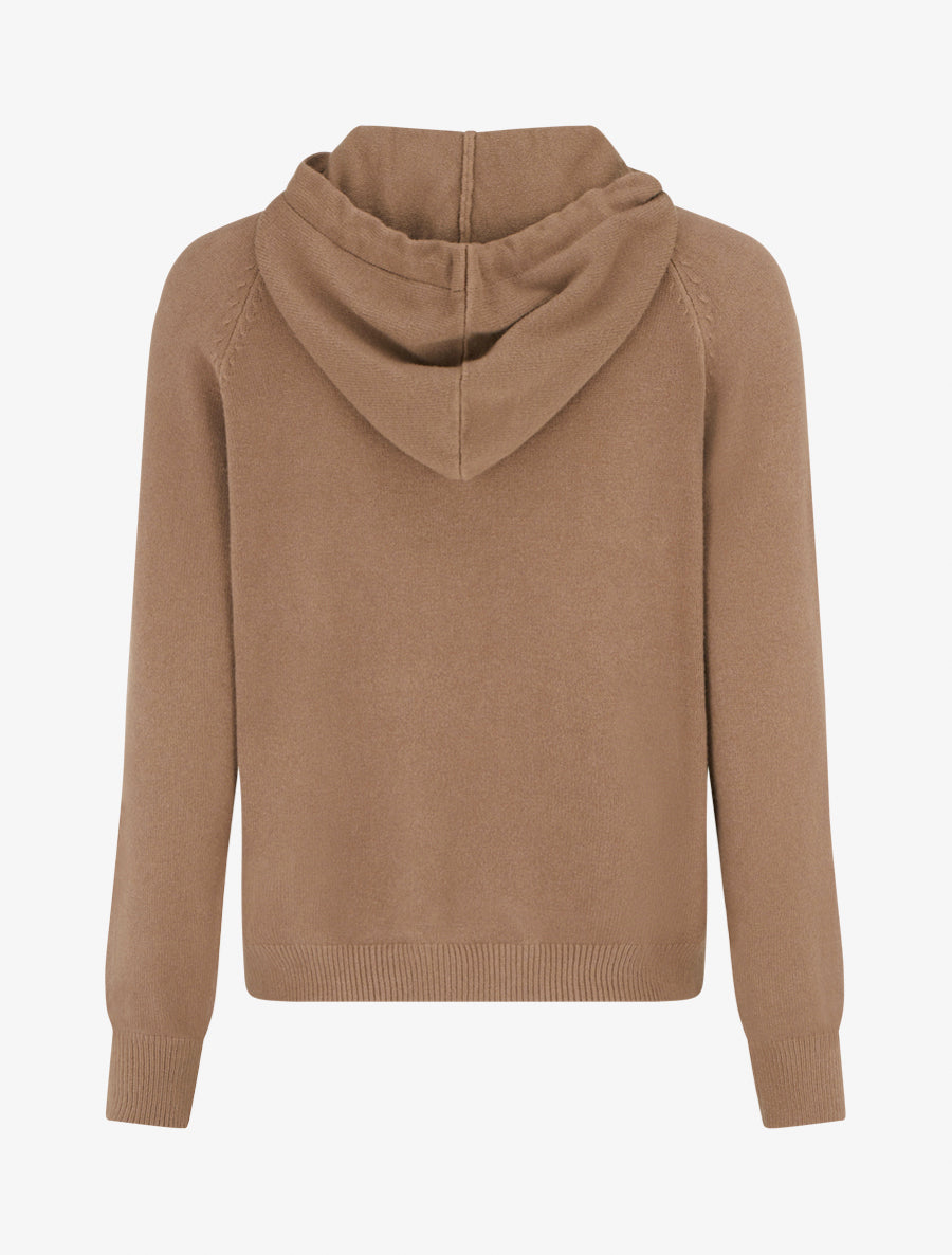 Pull à capuche coupe droite - Camel - 2