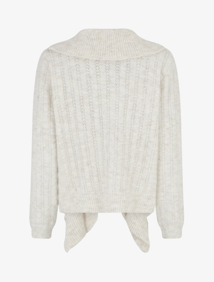Gilet uni en maille - Écru - 2