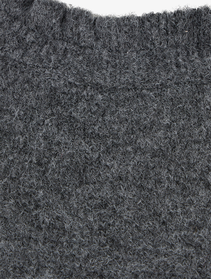 Pull duveteux à bords vagues - Gris - 3